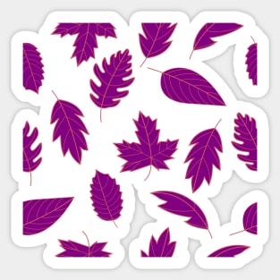 Leaves Pattern - Purple and Red Sticker